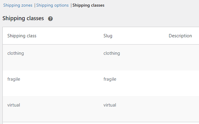 فئات الشحن WooCommerce