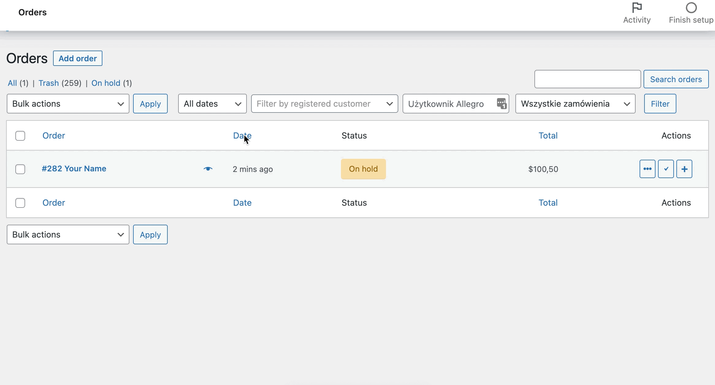 WooCommerce Sipariş ayrıntıları hızlı görünümü