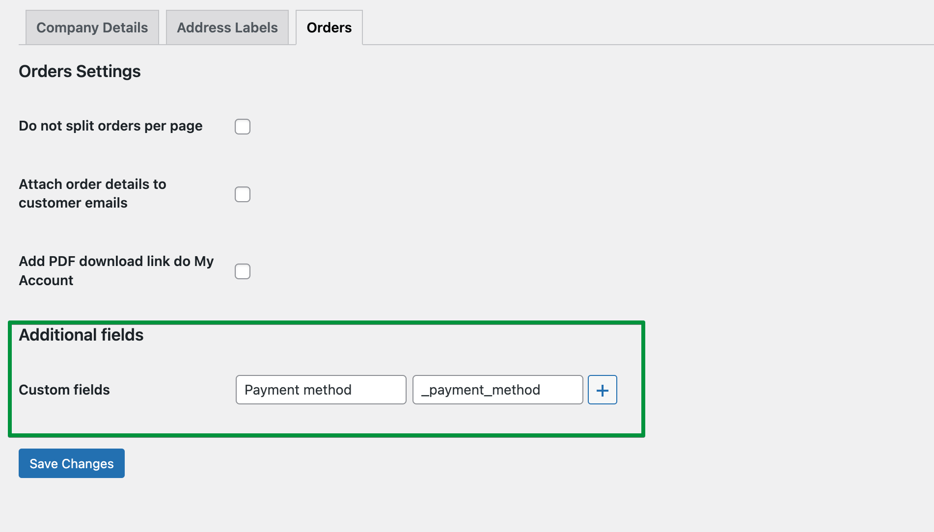 Yazdırmak için WooCommerce sipariş ayrıntılarına özel alan ekleyin