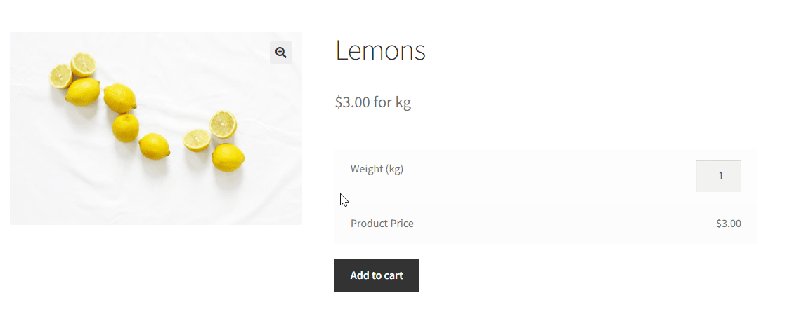 เครื่องคำนวณราคา WooCommerce สำหรับผลิตภัณฑ์ที่ขายโดยหน่วยน้ำหนักใหม่