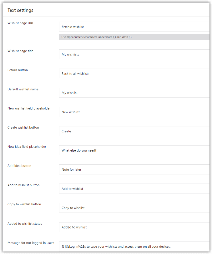 personalizzazione dell'immissione di testo