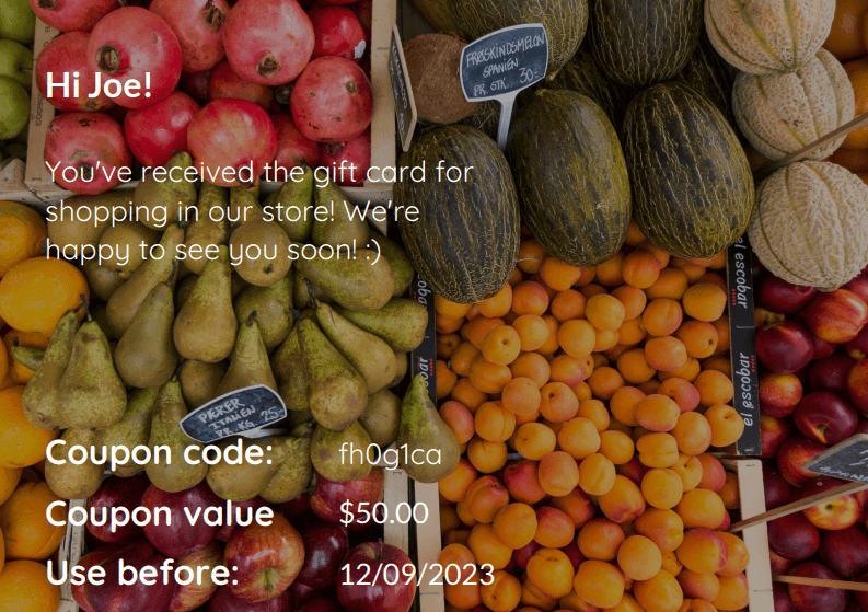 Carduri cadou WooCommerce personalizate și frumoase