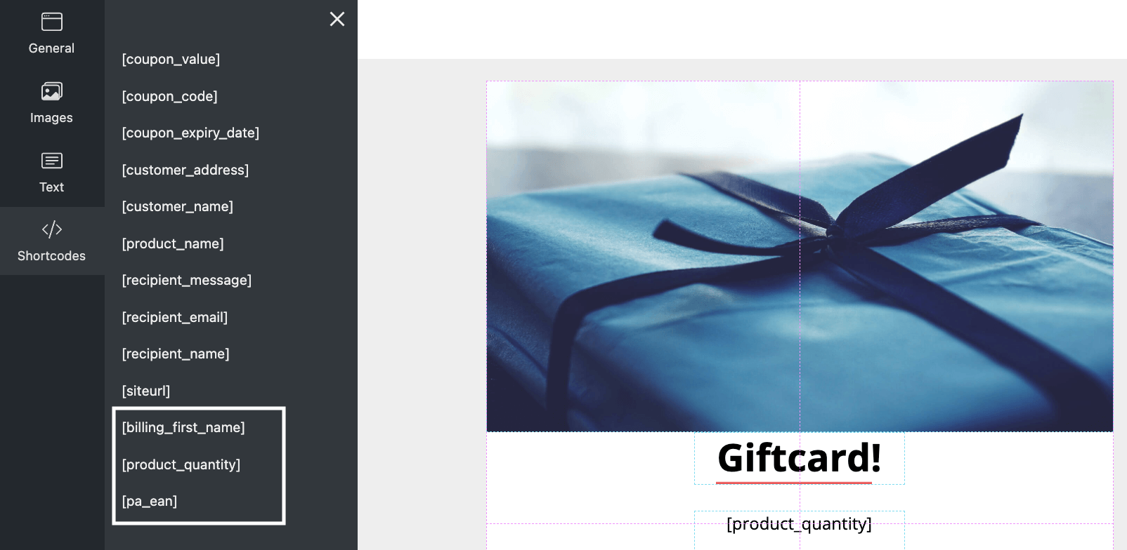 Șablon de cupon PDF WooCommerce