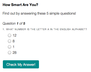 Бесплатный плагин для WordPress SlickQuiz