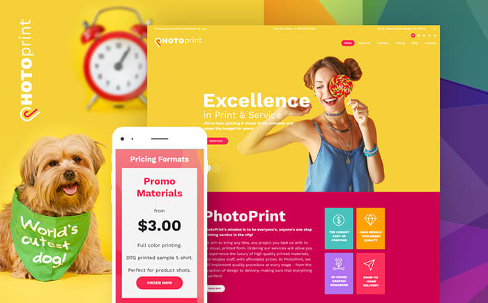 인쇄소 반응형 WordPress 테마