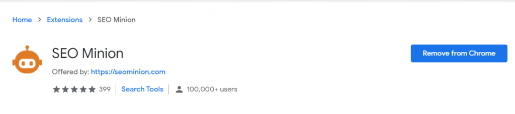 SEO Minion Chrome-Erweiterung für Blogger