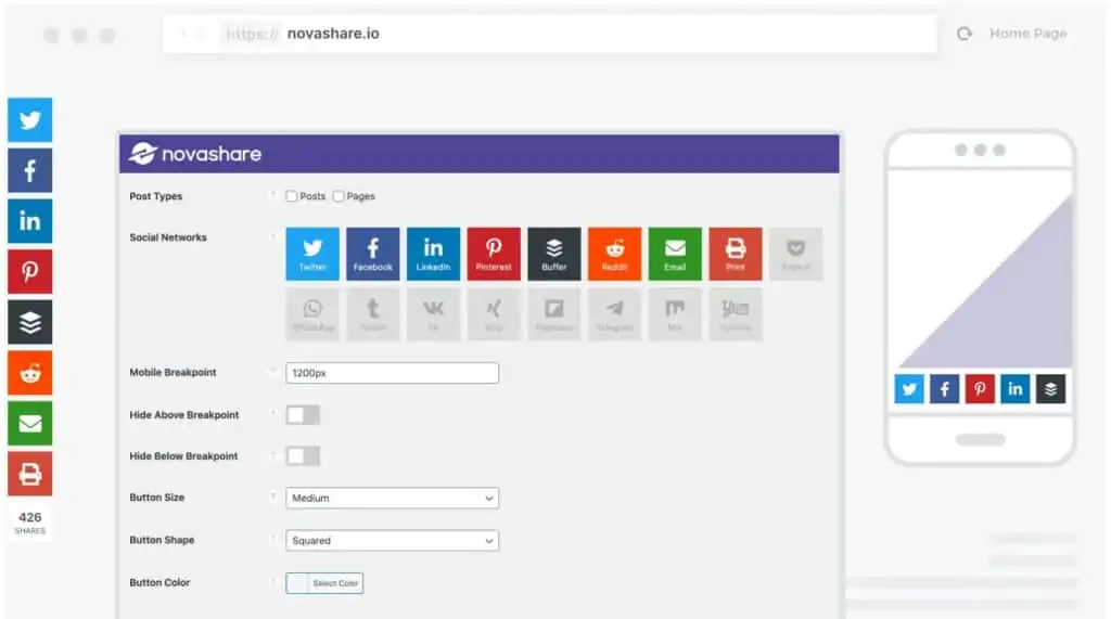 Novashare: plugin premium de compartilhamento social no wordpress