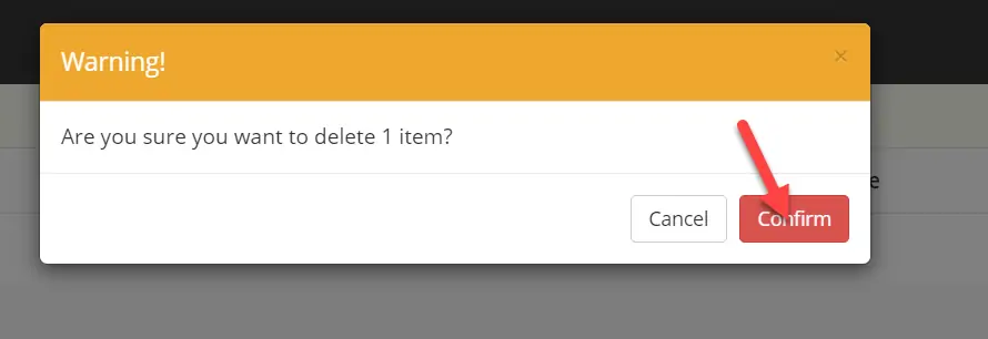 Aviso do servidor para excluir o tema wordpress