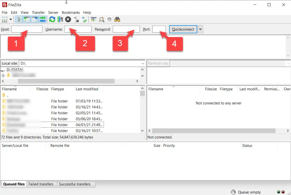 filezilla rodando