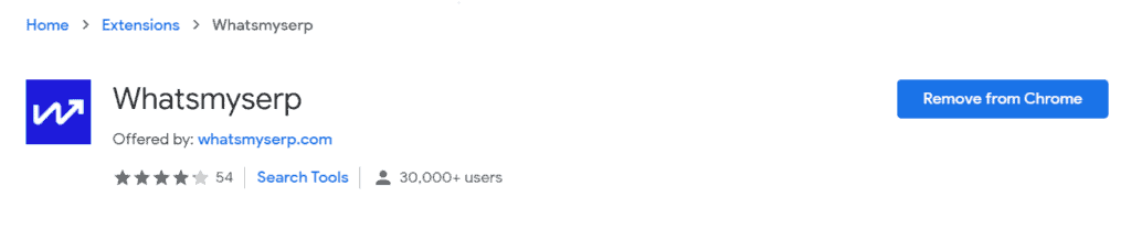 Whatmyserp estensione Chrome
