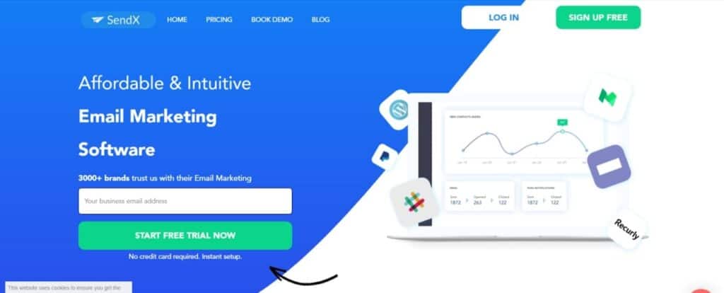 Software di email marketing SendX