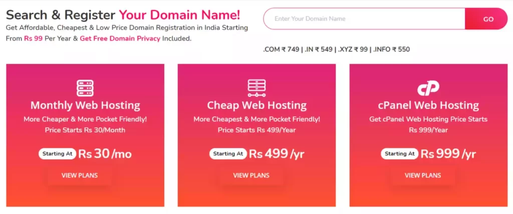 Onohosting-Preispläne