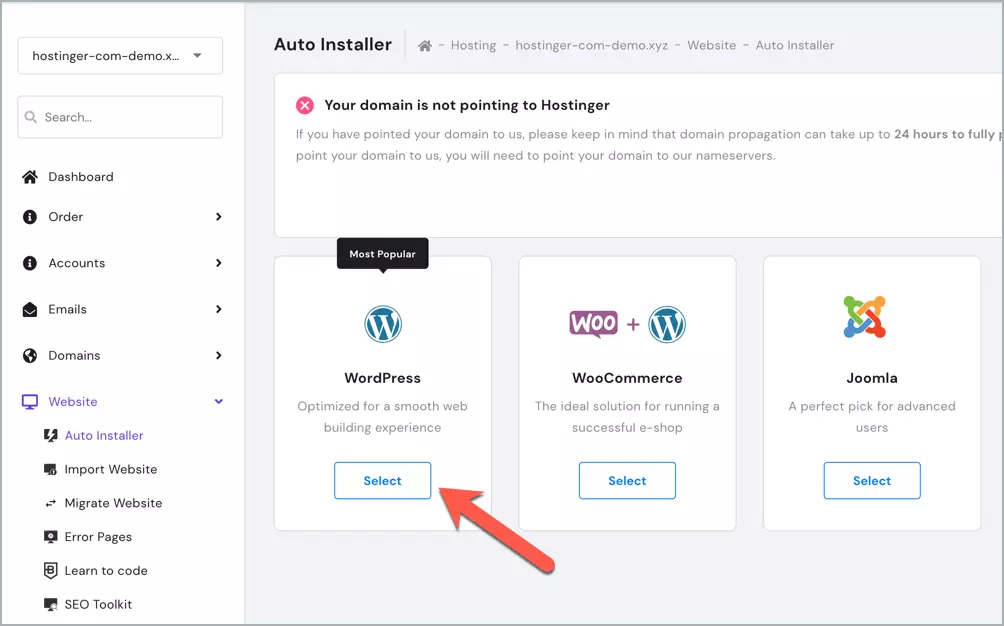 Hostinger に WordPress をインストールする