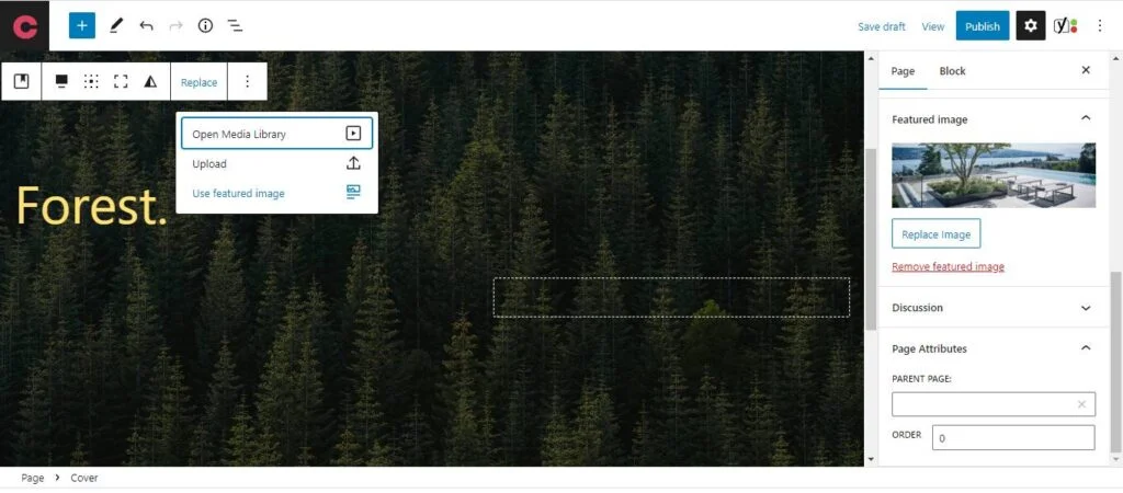 WordPress 6.1 - 新功能(以及我们应该期待的) 11 WordPress 6.1 - Gutenberg - Using Your Featured Image in the Cover Block