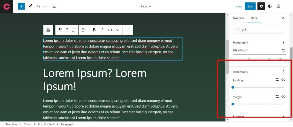 WordPress 6.1 - 新功能(以及我们应该期待的) 7 Spacing presets in WordPress 6.1