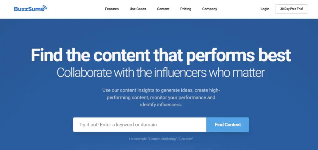 Buzzsumo,内容营销工具