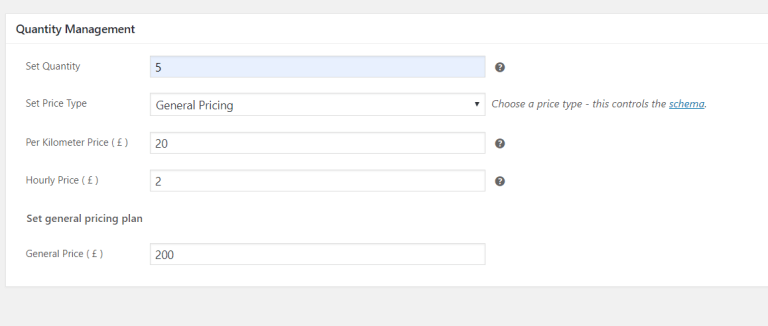 General Pricing Plan 