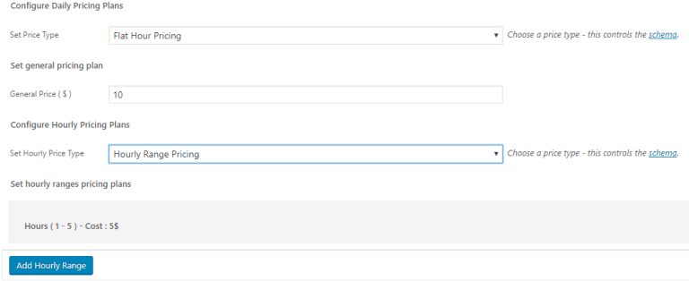 Working with Hourly Range Pricing