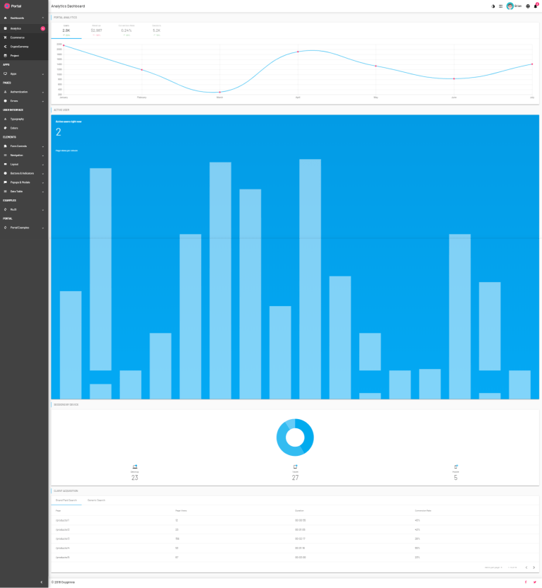 Portal - React Material Admin Template