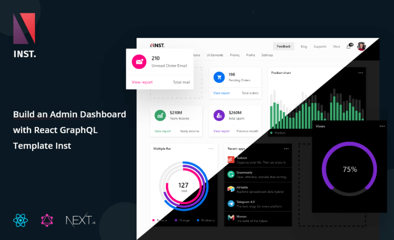 React GraphQL Template Inst を使用して管理ダッシュボードを構築する