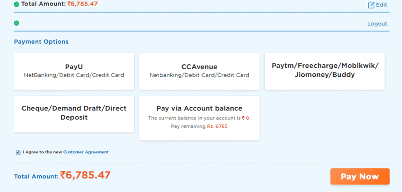 metodo de pago hostgator india