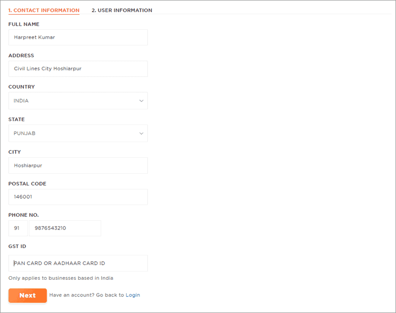 cuenta hostgator india