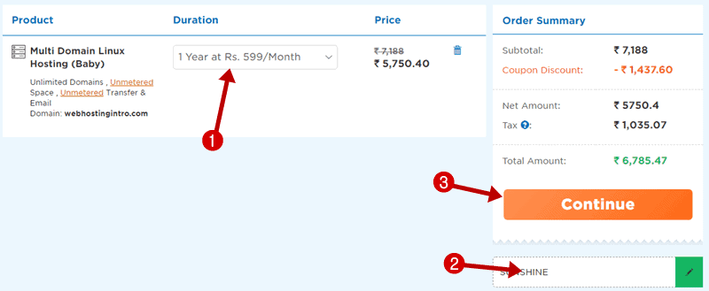 código de cupón hostgator india