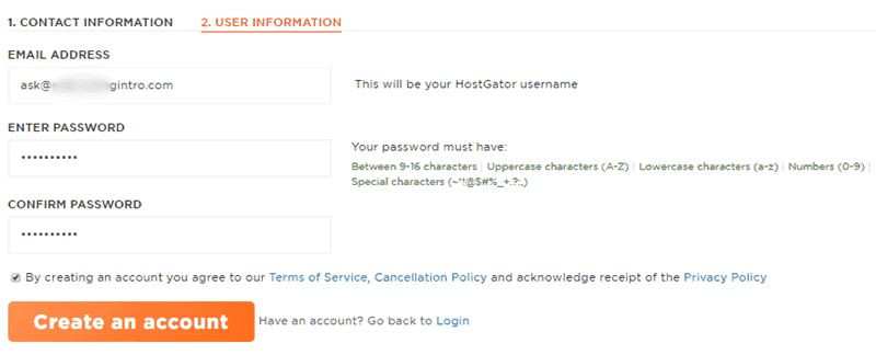 usuario hostgator india