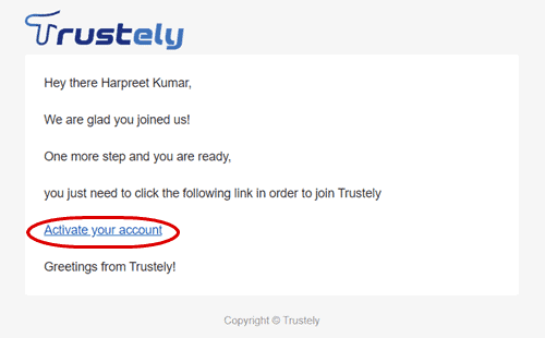 activación de cuenta de confianza trustely account activation