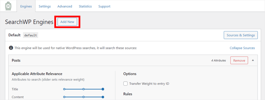 Add new SearchWP search engine