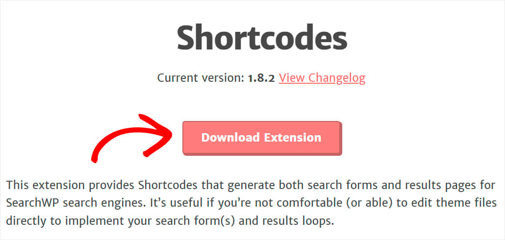 download the shortcodes extension