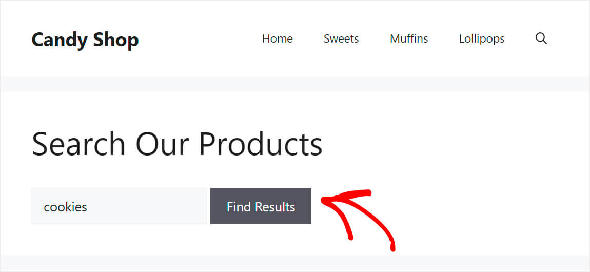 press find results