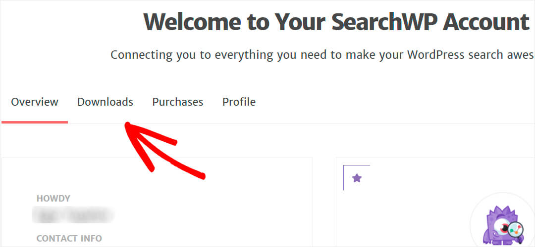 go to the downloads tab