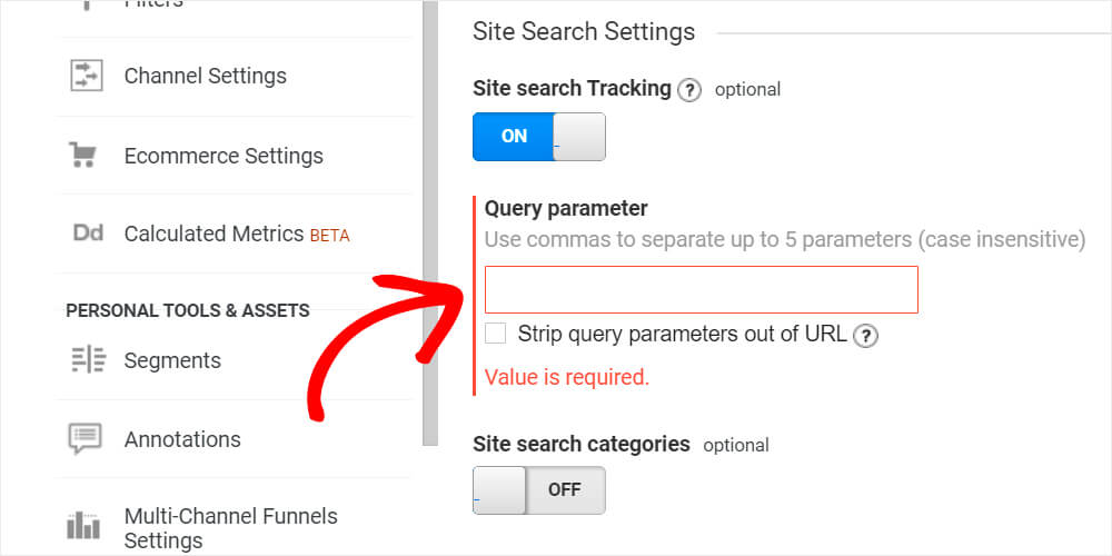 enter your query parameter