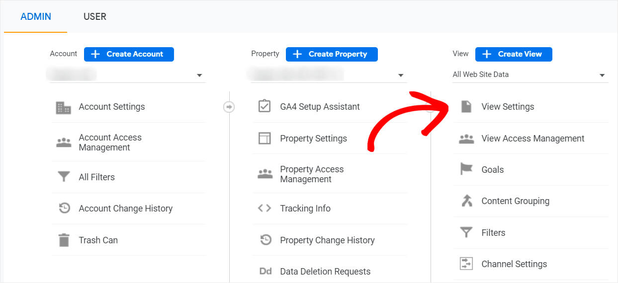 click view setting