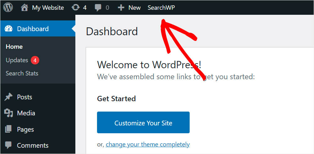 go to the searchwp settings