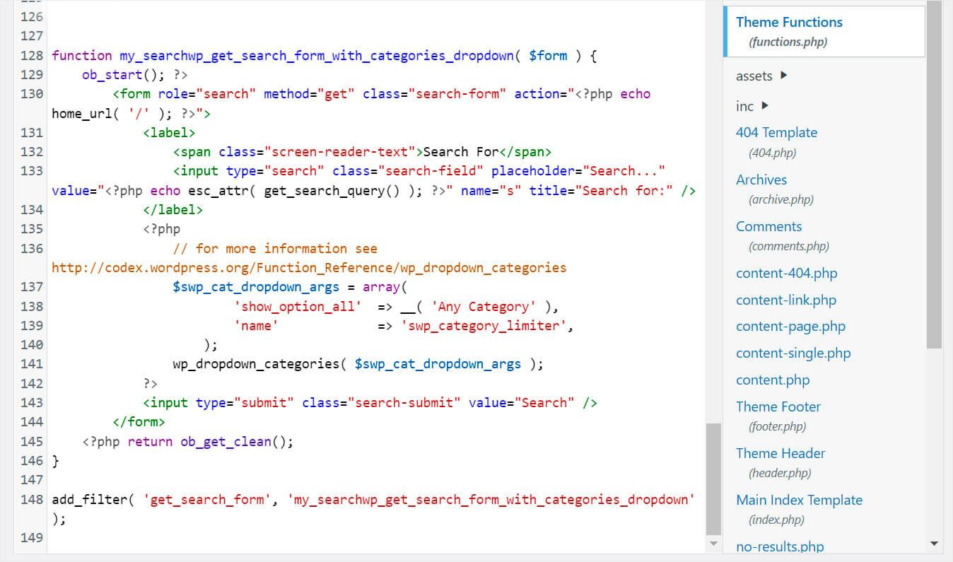paste the code to the functions php file