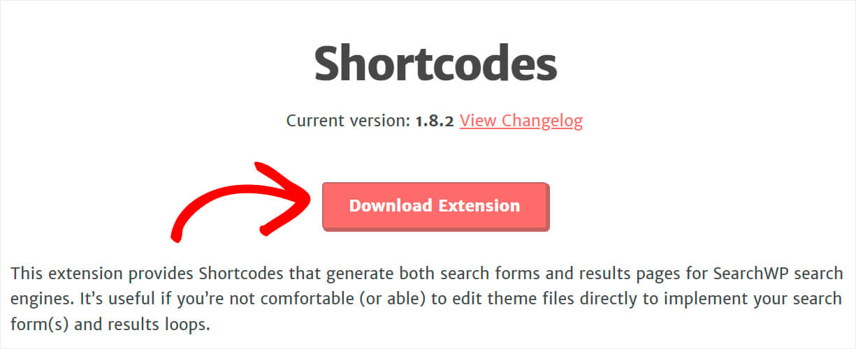 download the shortcodes extension