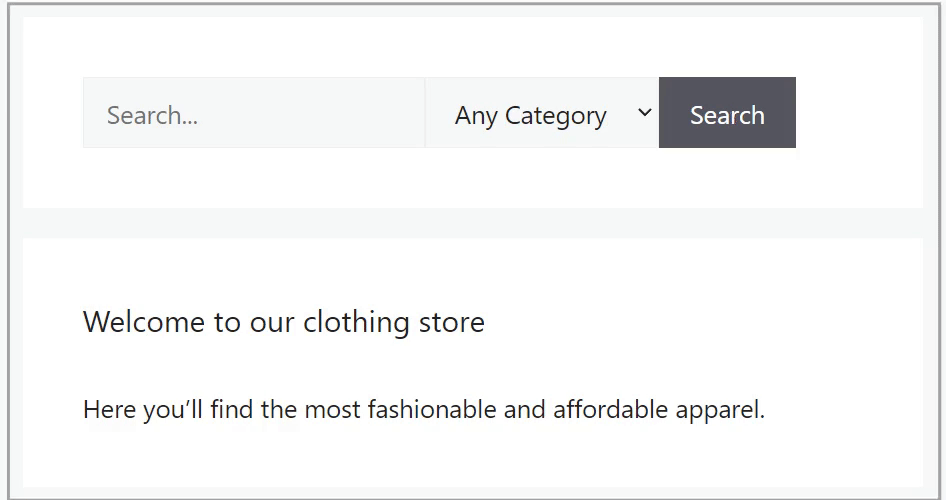 the category drop-down menu