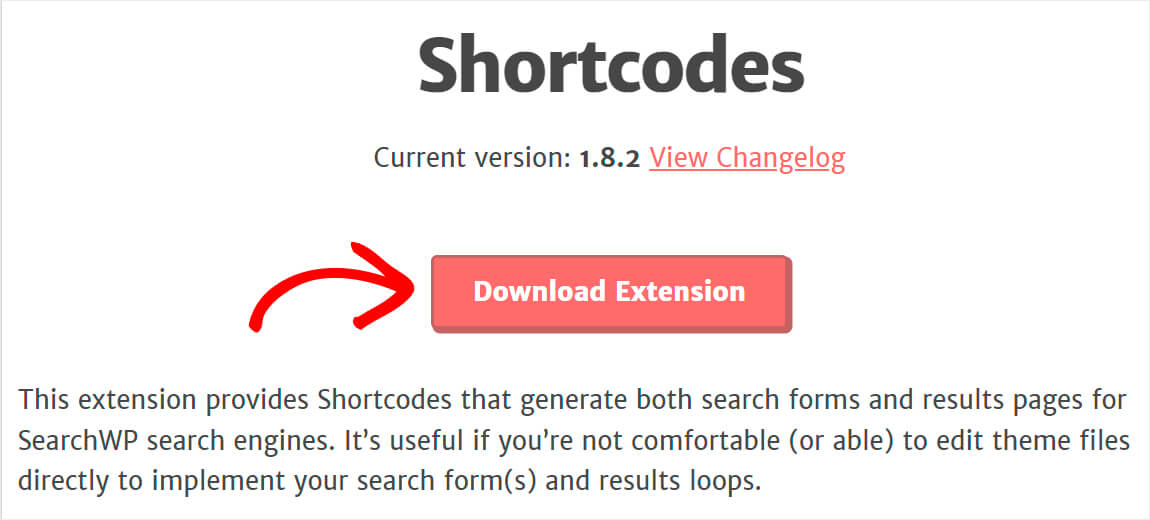 the shortcodes extension