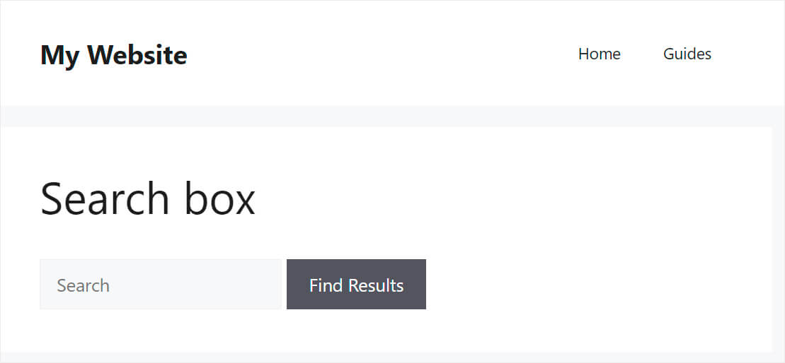 the search box appears