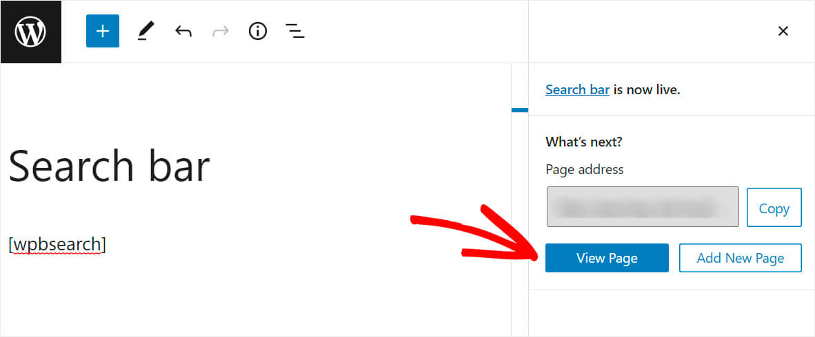 view the page with a shortcode