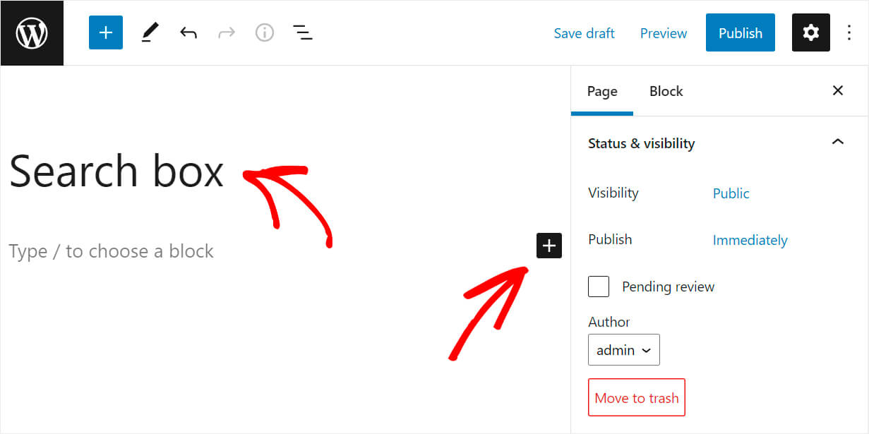 add a title and press plus