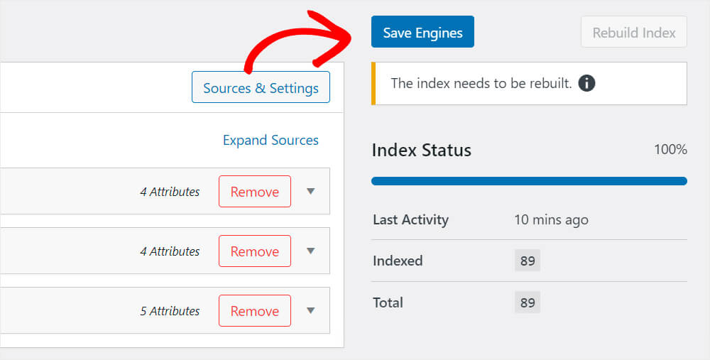 press save engines