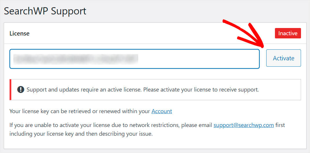 activate your license key