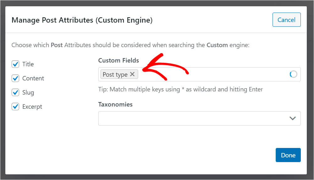 add the post type custom field