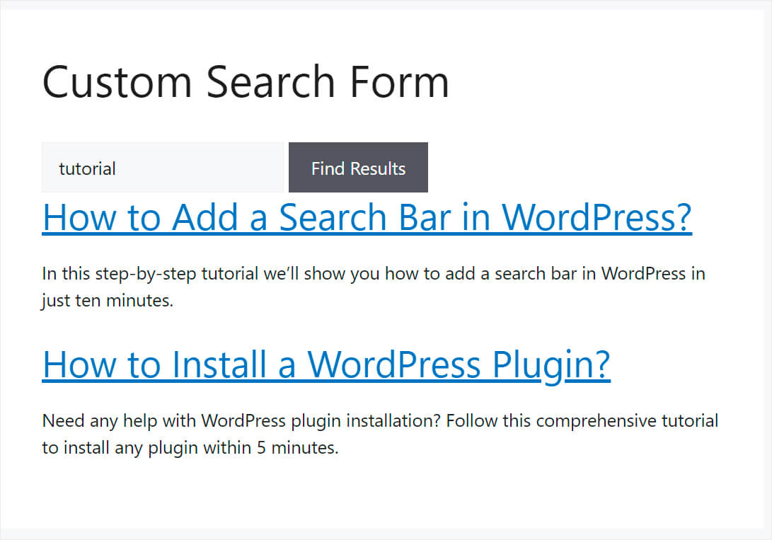 we found only posts related to WordPress