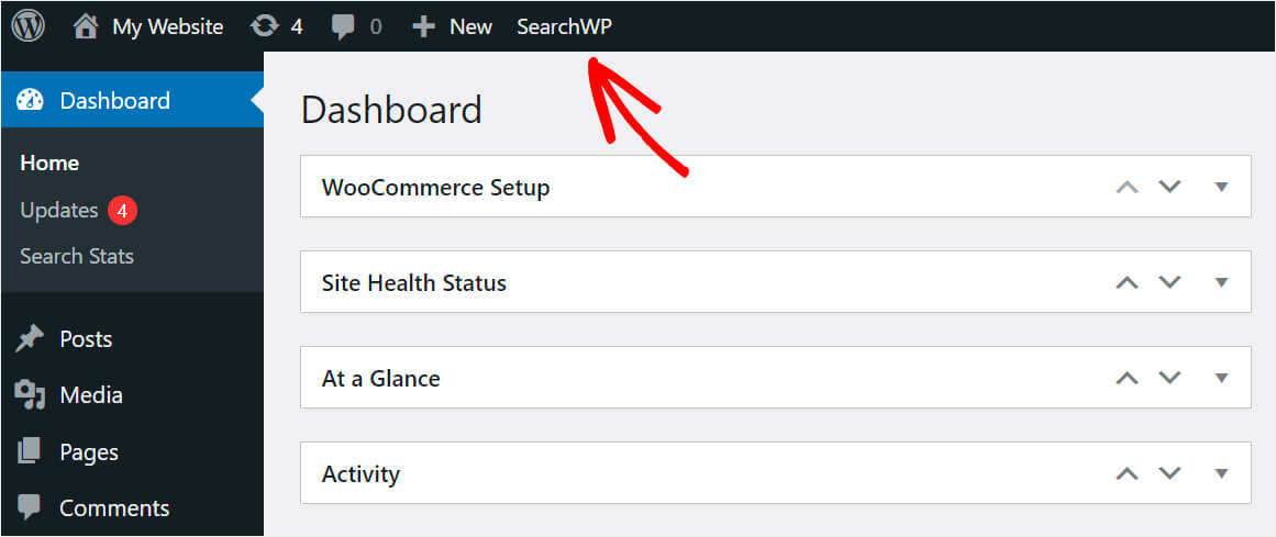 go to SearchWP settings