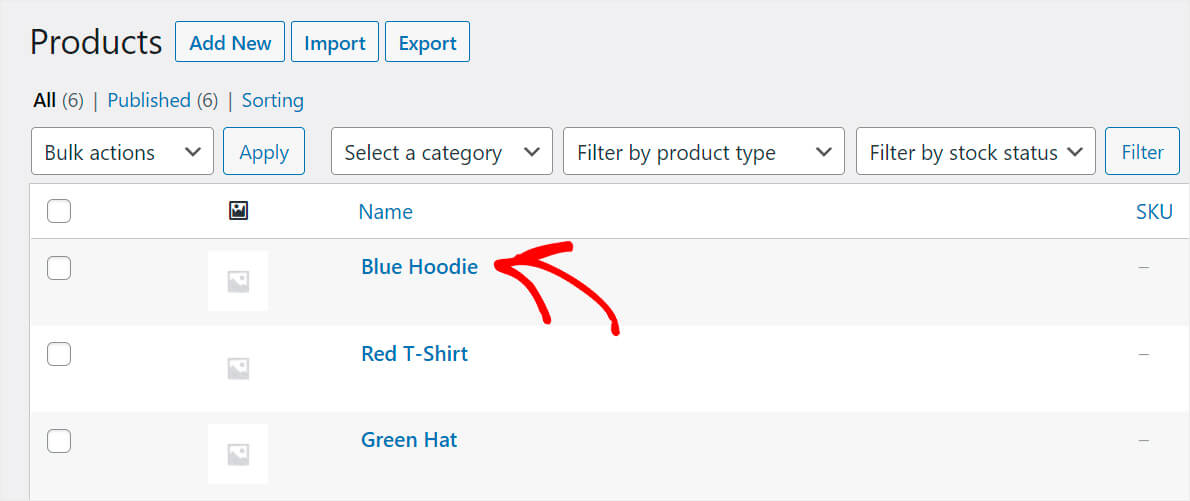 open the product