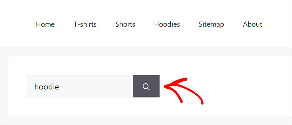enter a search term and press search